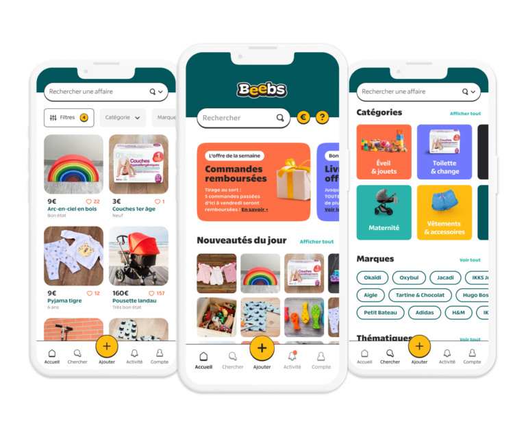 beebs application jouet seconde main