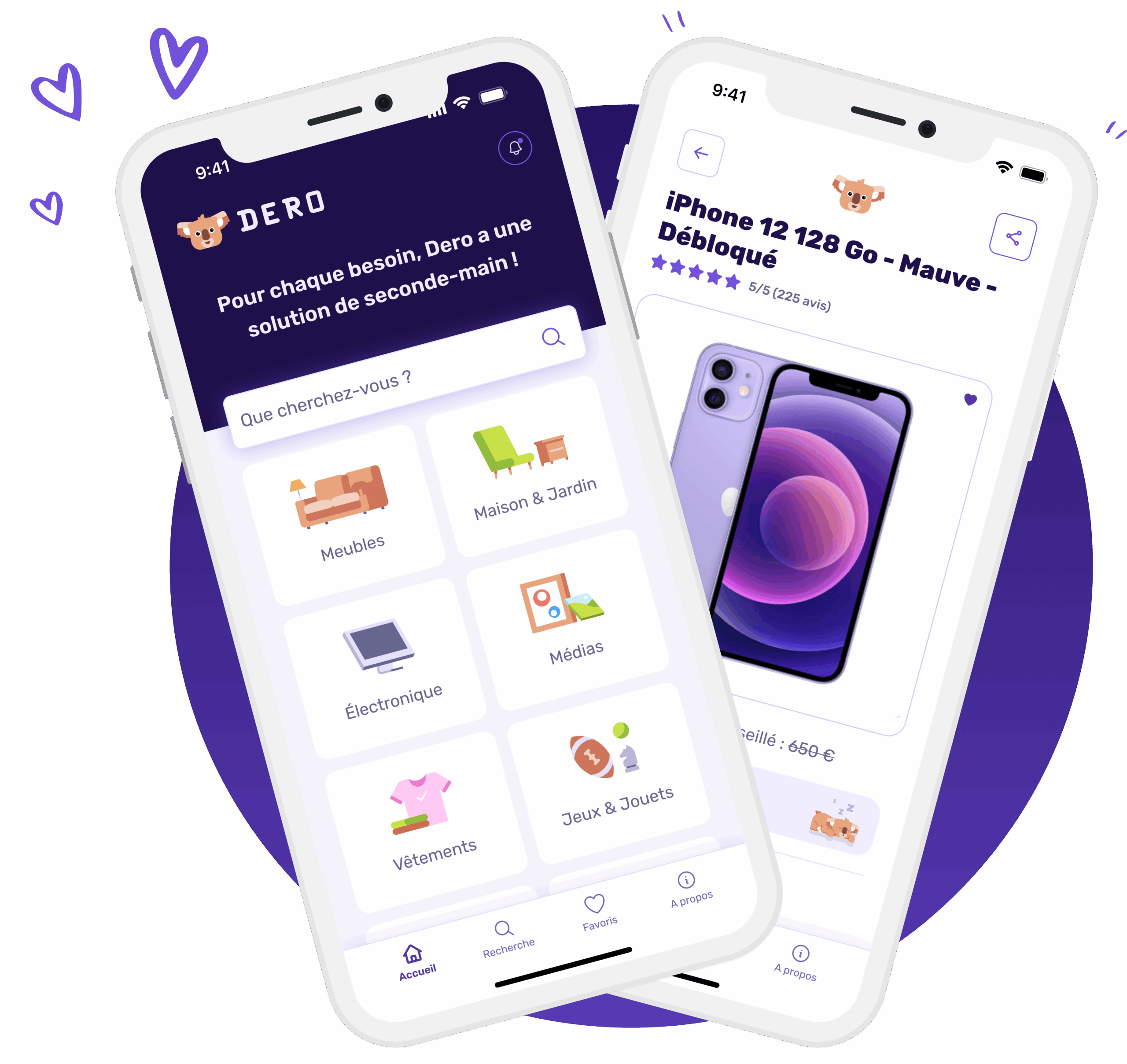 Dero application seconde main