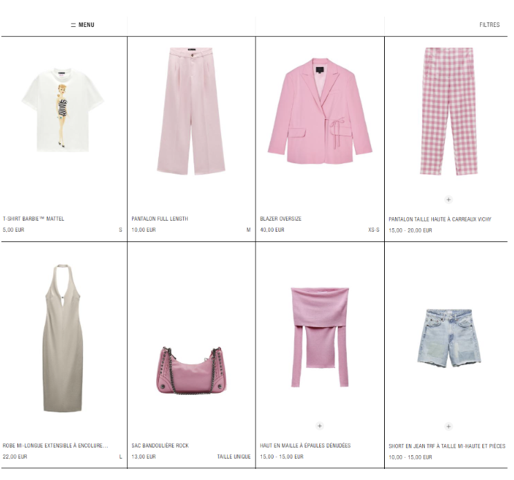 pre owned site zara seconde main